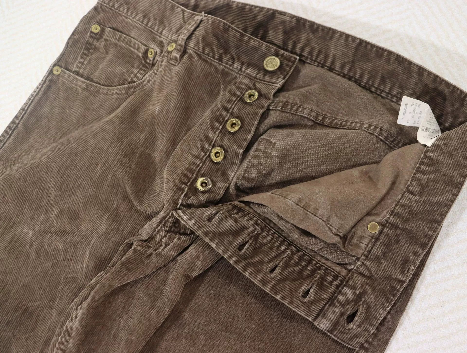 Visvim visvim fluxus slub corduroy pants dk.mud Size US 27 - 5 Thumbnail
