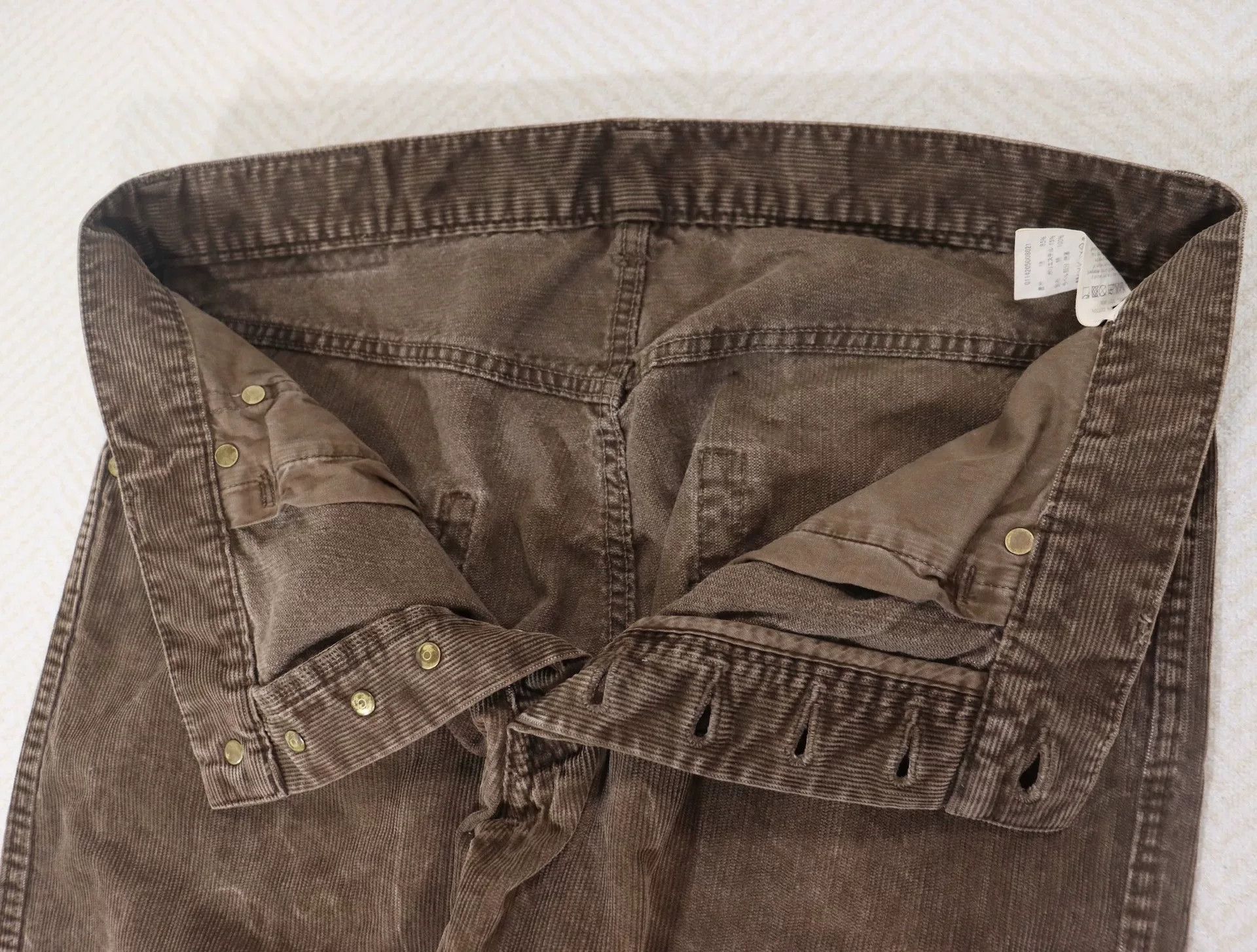 Visvim visvim fluxus slub corduroy pants dk.mud Size US 27 - 6 Thumbnail