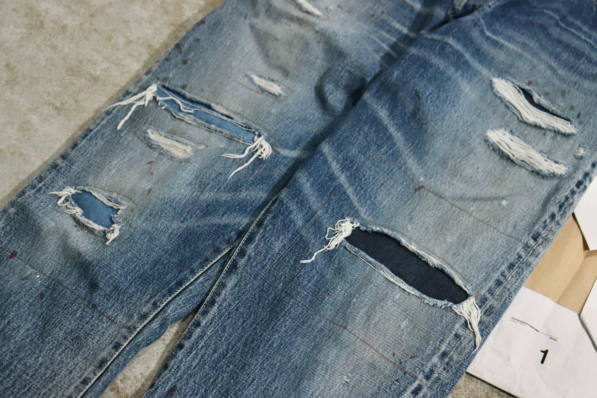 Visvim visvim journeyman tacked crash jeans Size US 27 - 4 Thumbnail