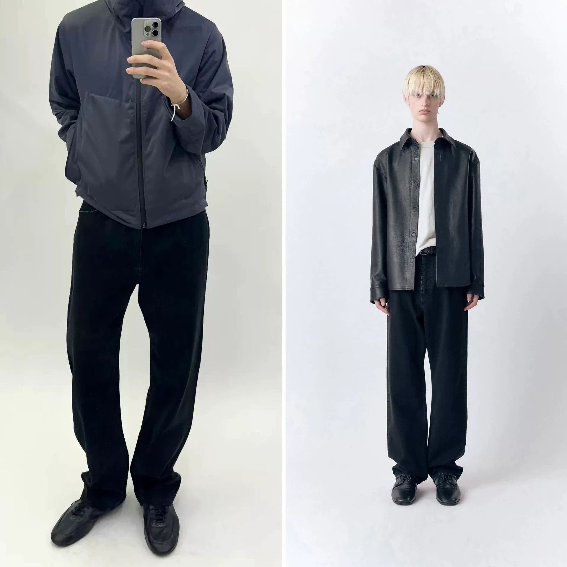 Vuja De Vuja De Relaxed-Fit Black Denim Jeans Size US 31 - 3 Thumbnail