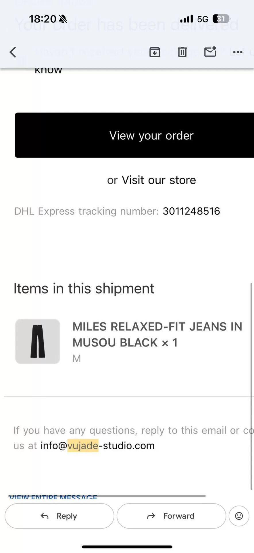 Vuja De Vuja De Relaxed-Fit Black Denim Jeans Size US 31 - 5 Thumbnail