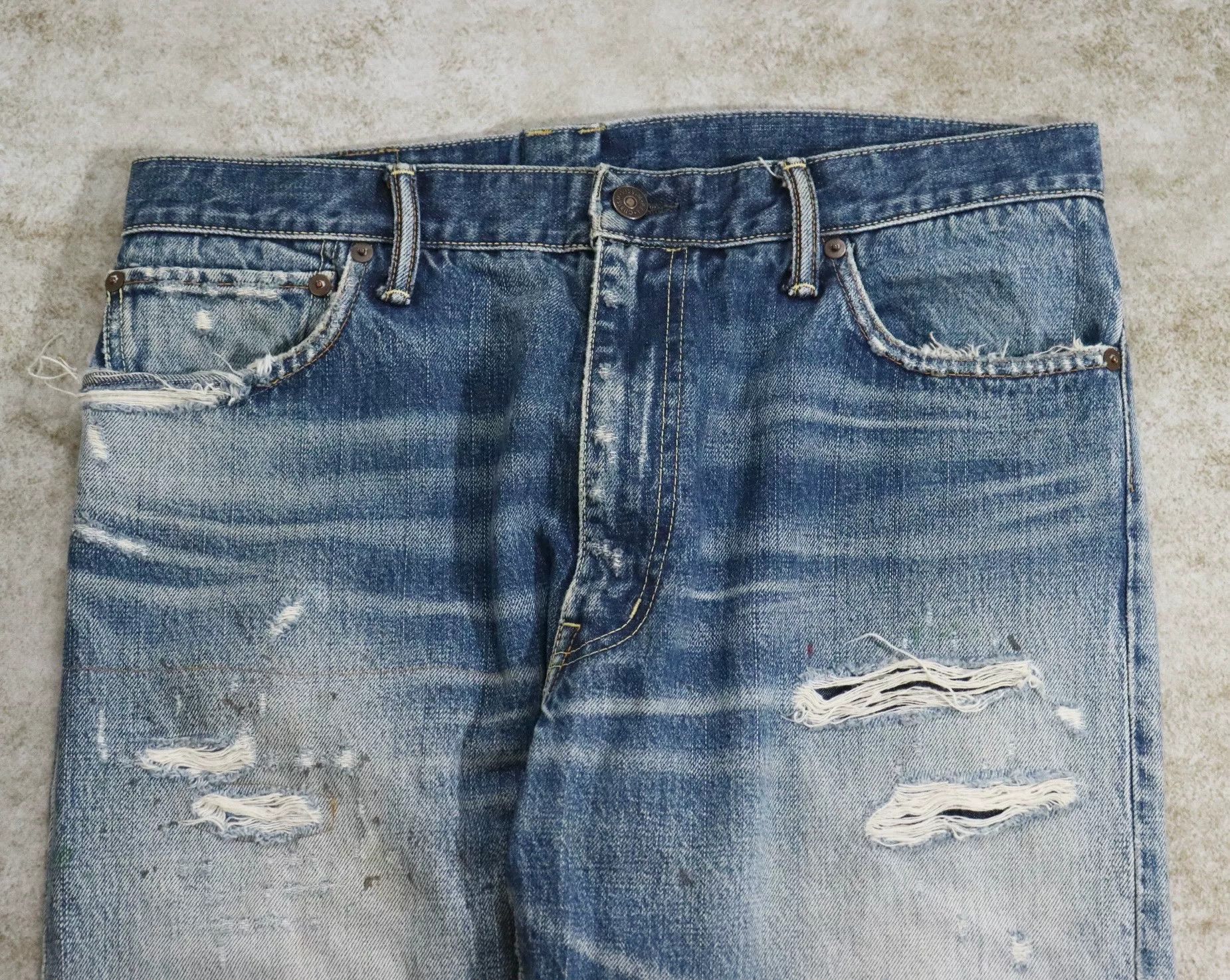 Visvim visvim 19aw journeyman tacked crash jeans Size US 34 / EU 50 - 3 Thumbnail