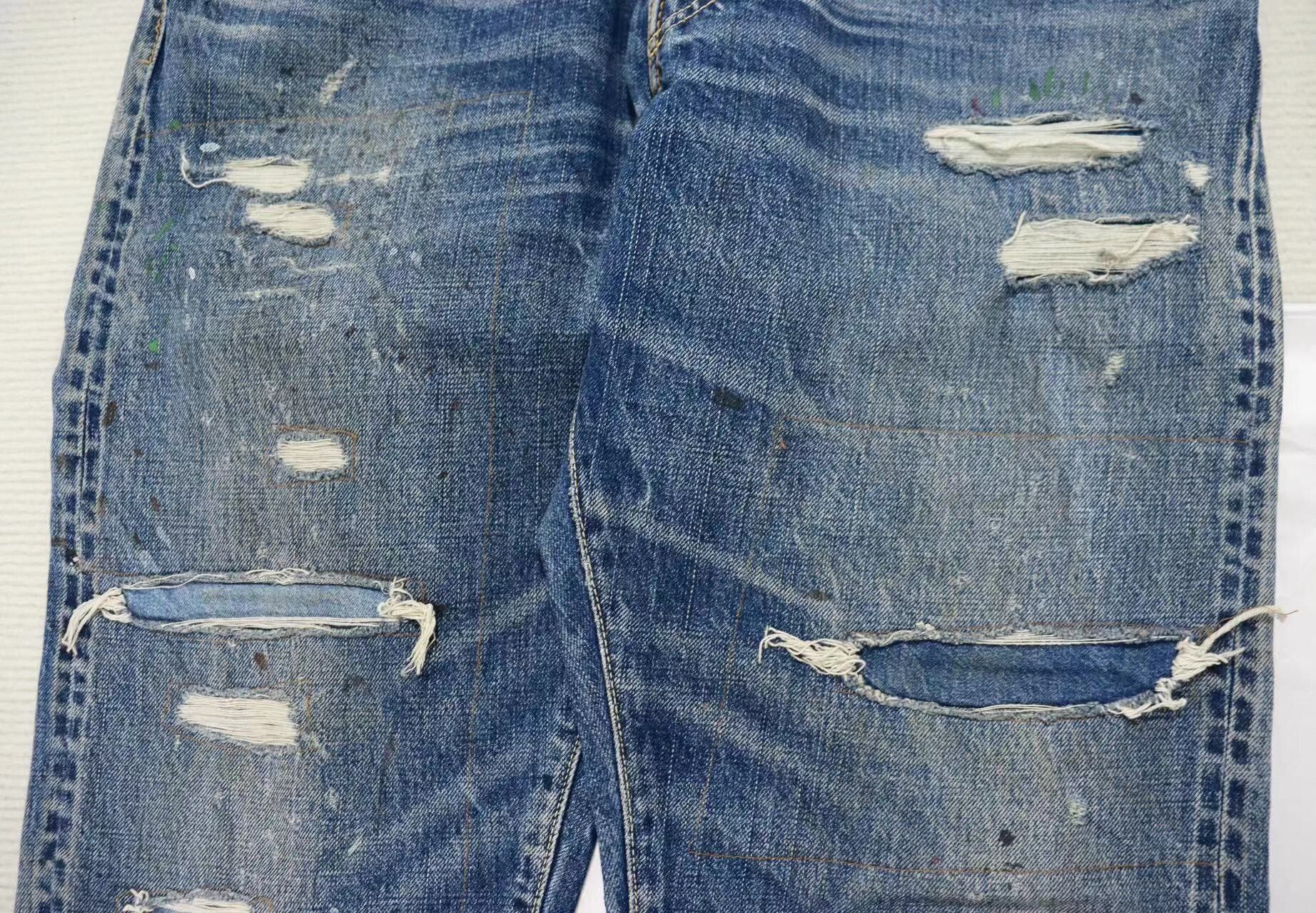 Visvim visvim social sculpture distressed denim pants Size US 31 - 7 Thumbnail