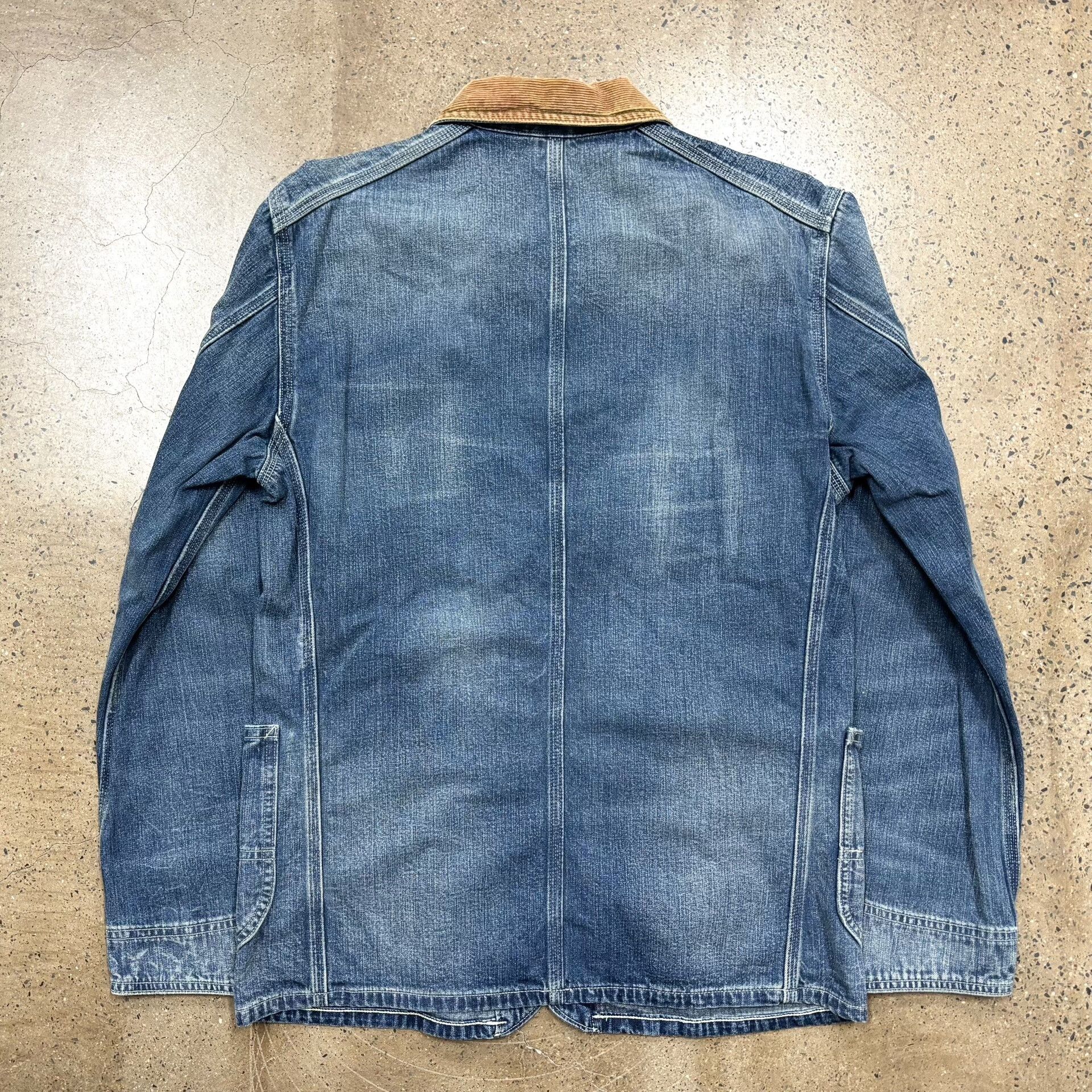 RRL Ralph Lauren RRL Double RL Indigo Denim Jacket with Corduroy Collar Size US S / EU 44-46 / 1 - 4 Thumbnail