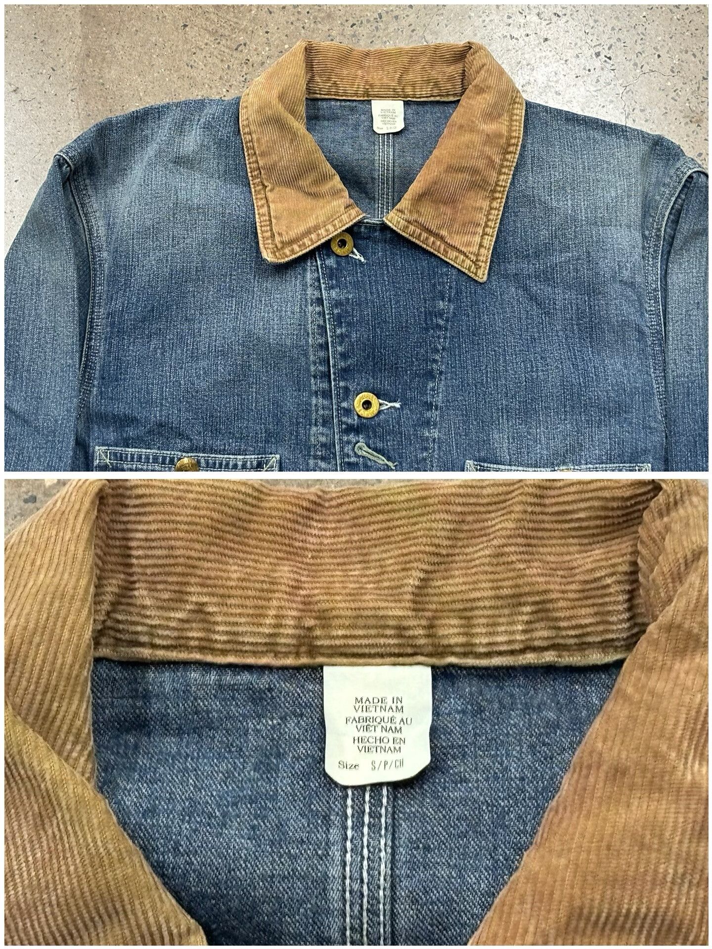 RRL Ralph Lauren RRL Double RL Indigo Denim Jacket with Corduroy Collar Size US S / EU 44-46 / 1 - 5 Thumbnail