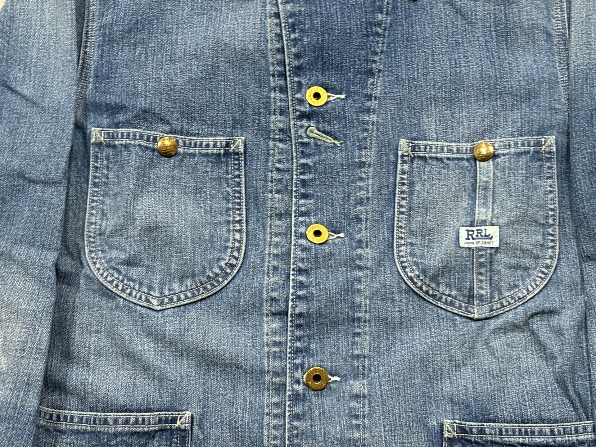 RRL Ralph Lauren RRL Double RL Indigo Denim Jacket with Corduroy Collar Size US S / EU 44-46 / 1 - 6 Thumbnail