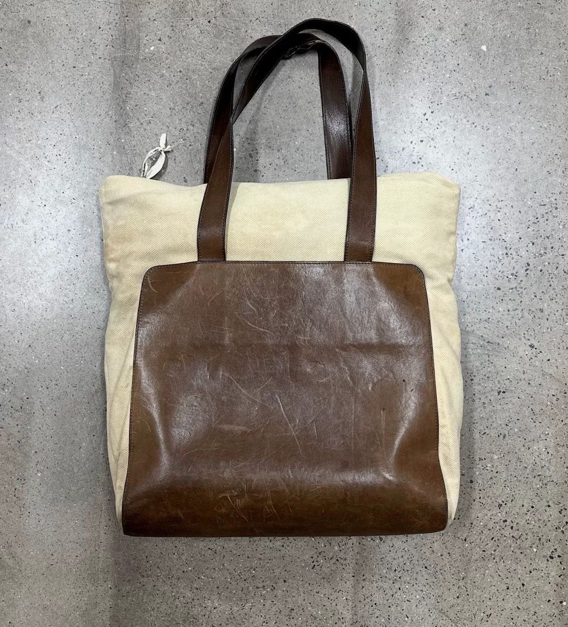 Maison Margiela Maison Margiela Leather and Canvas Tote Bag Size ONE SIZE - 5 Thumbnail
