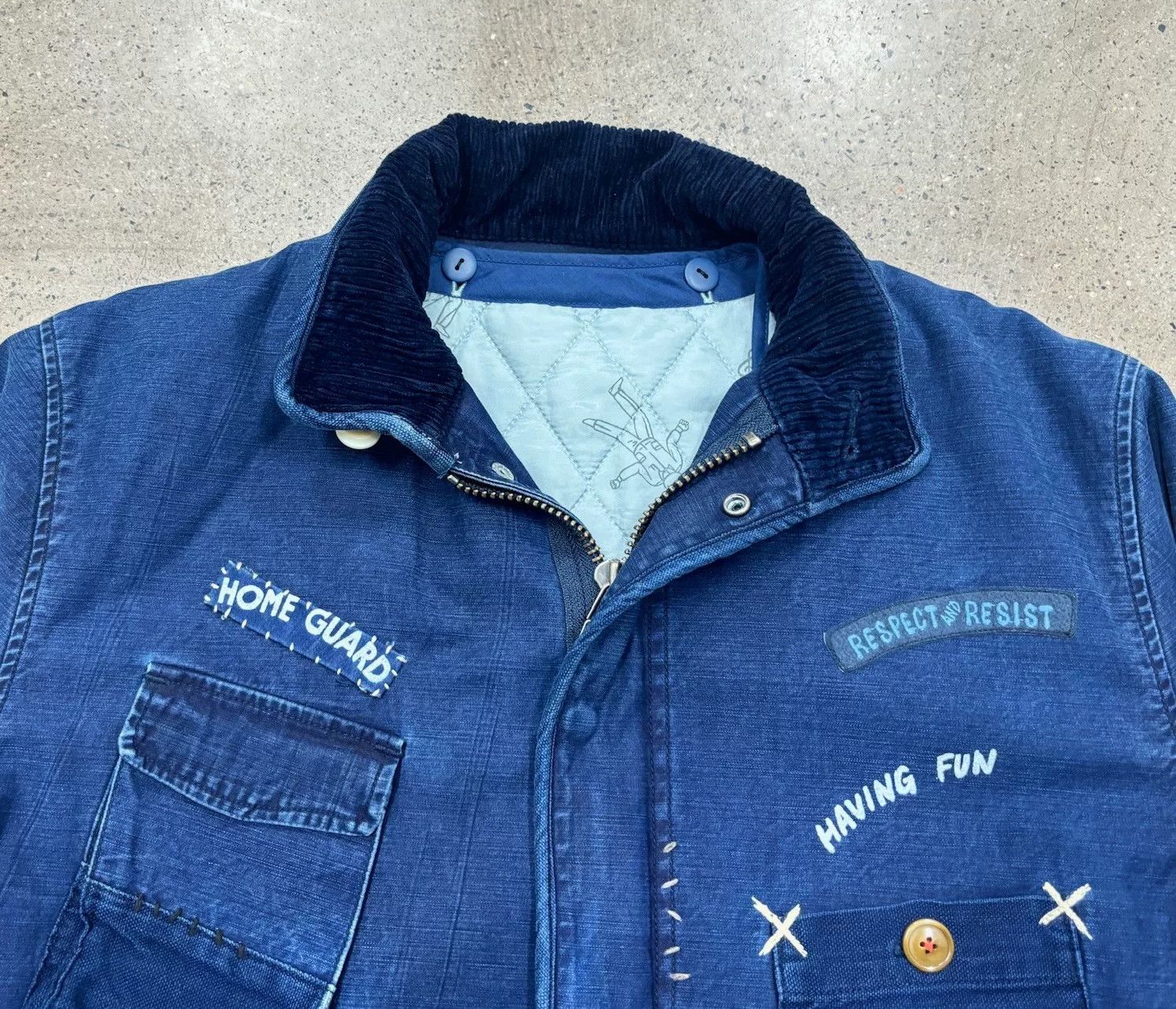 Porter Classic porter classic military coat blue dye patches Size US S / EU 44-46 / 1 - 6 Thumbnail