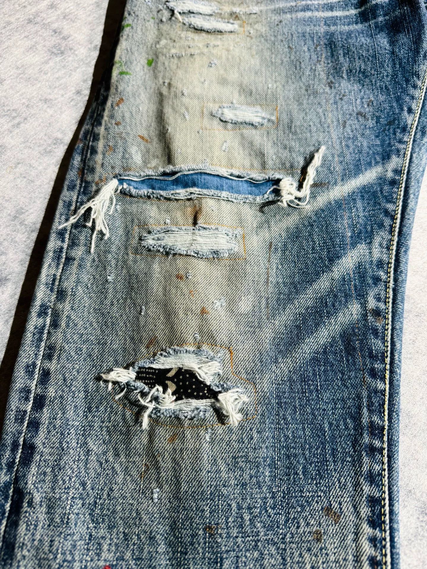 Visvim visvim journeyman tacked crash denim pants Size US 28 / EU 44 - 4 Thumbnail