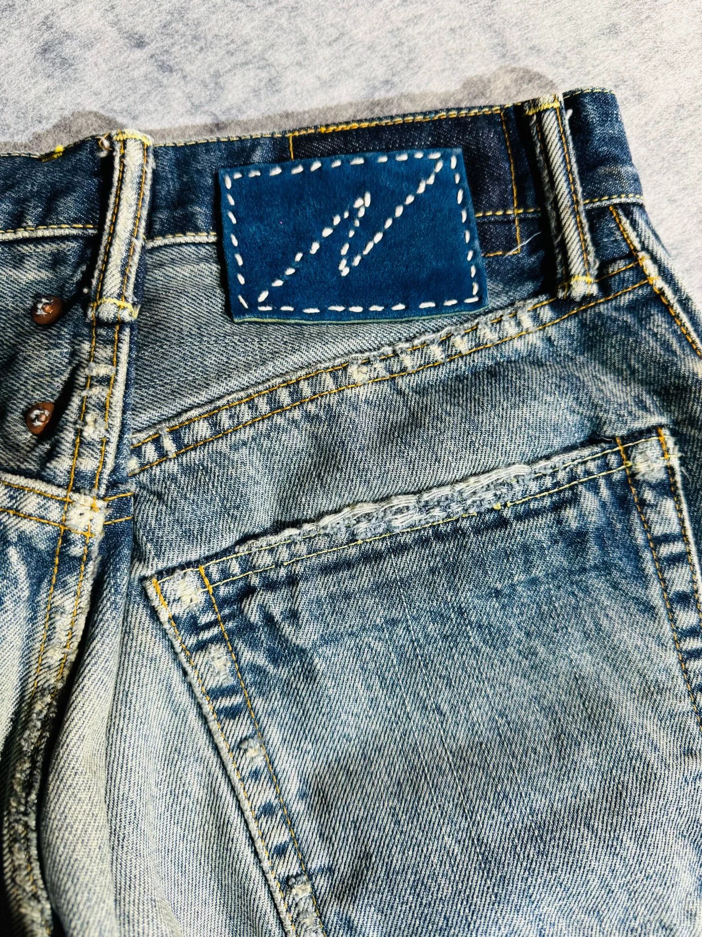 Visvim visvim journeyman tacked crash denim pants Size US 28 / EU 44 - 6 Thumbnail