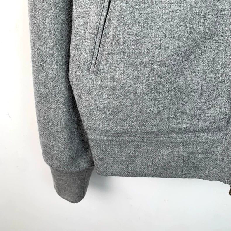 Brunello Cucinelli Brunello Cucinelli Gray Wool Hooded Jacket Size US XS / EU 42 / 0 - 6 Thumbnail