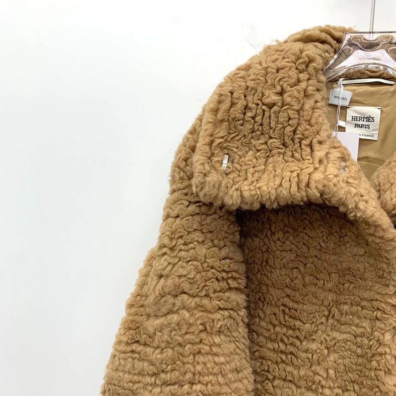 Hermes Hermes Brown Alpaca Fur Collar Coat Size US XXS / EU 40 - 3 Thumbnail