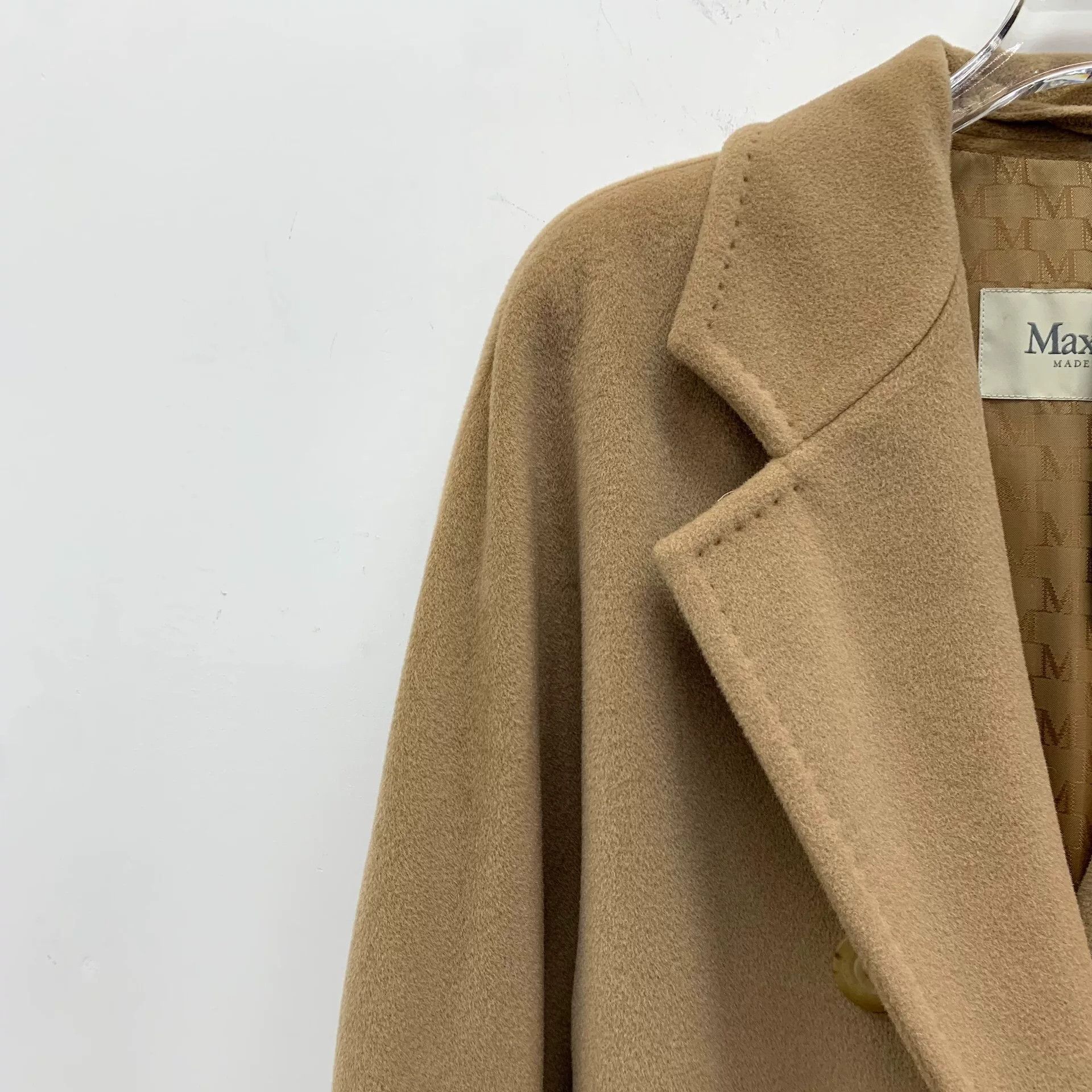 Max Mara brown wool double-breasted long coat Size US M / EU 48-50 / 2 - 3 Thumbnail