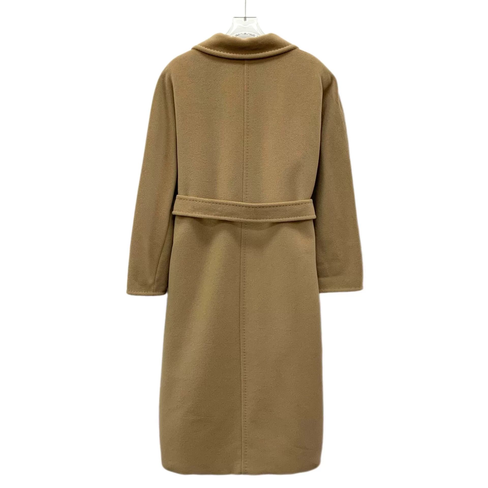 Max Mara brown wool double-breasted long coat Size US M / EU 48-50 / 2 - 2 Thumbnail