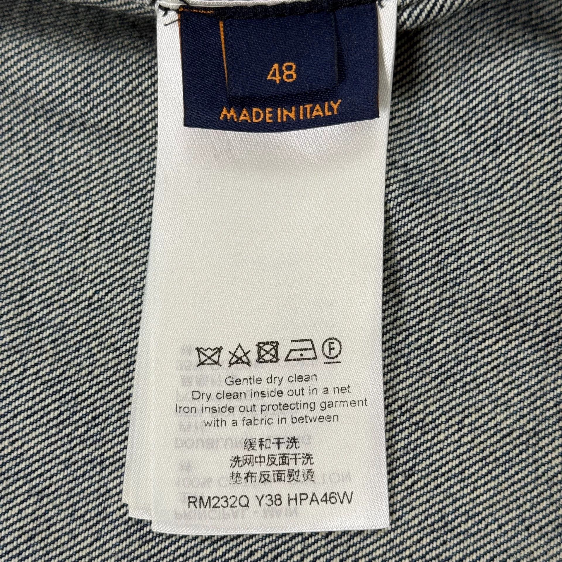 Louis Vuitton LV Blue Denim Jacket with Logos Size US M / EU 48-50 / 2 - 4 Thumbnail