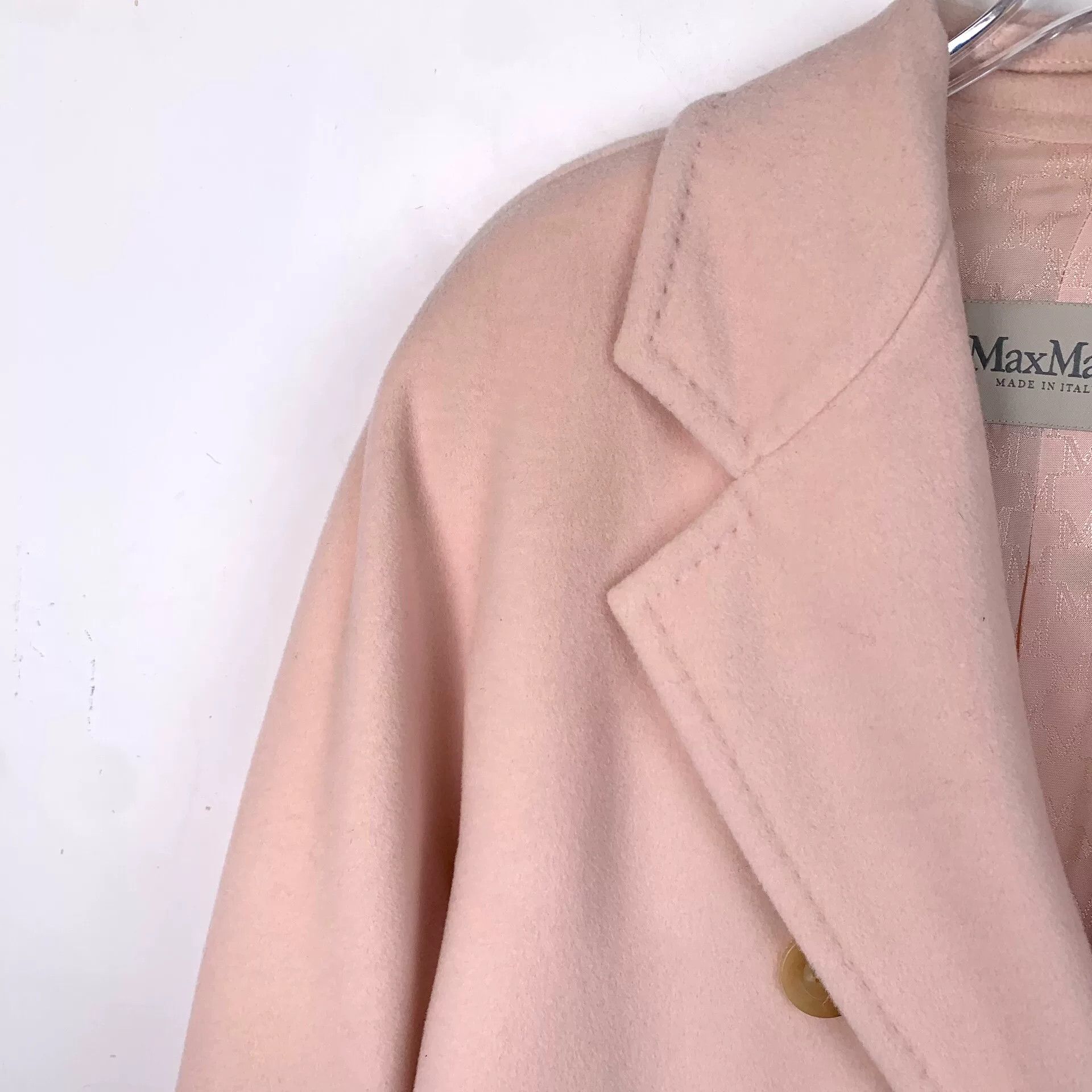 Max Mara Maxmara Pink Double-Breasted Wool Coat Size US XXS / EU 40 - 3 Thumbnail