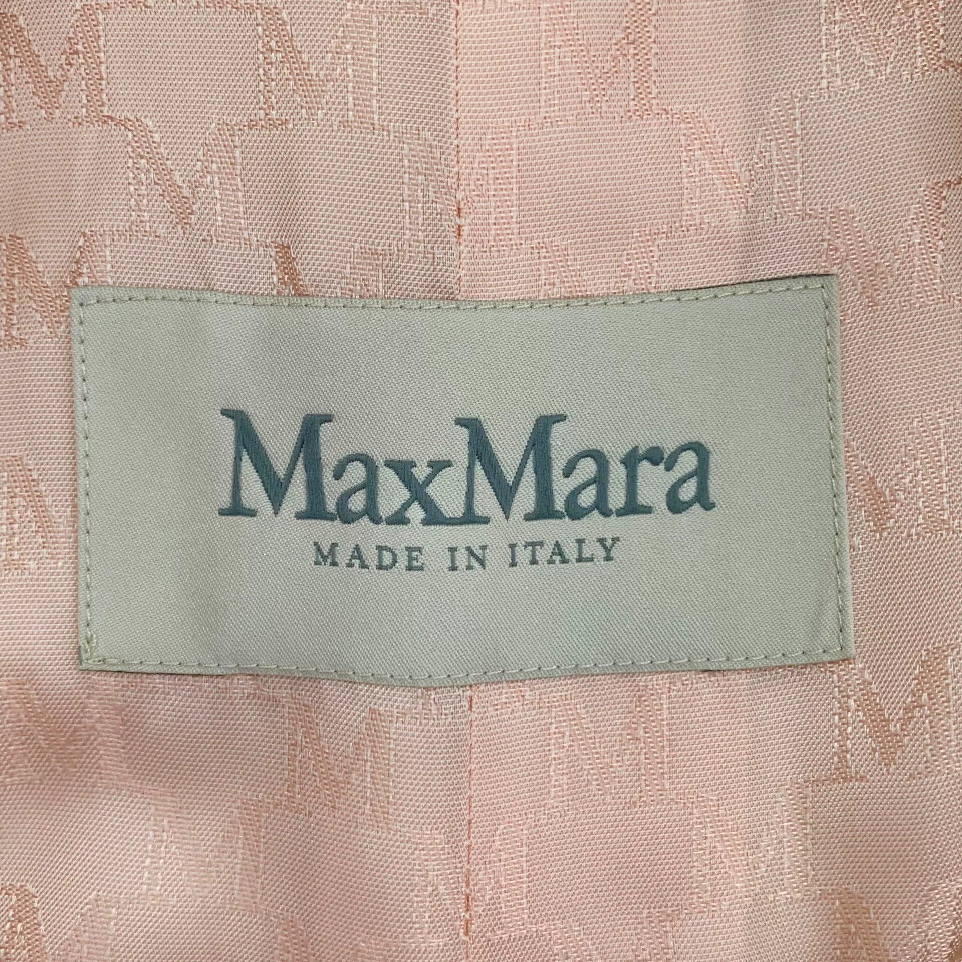 Max Mara Maxmara Pink Double-Breasted Wool Coat Size US XXS / EU 40 - 6 Thumbnail