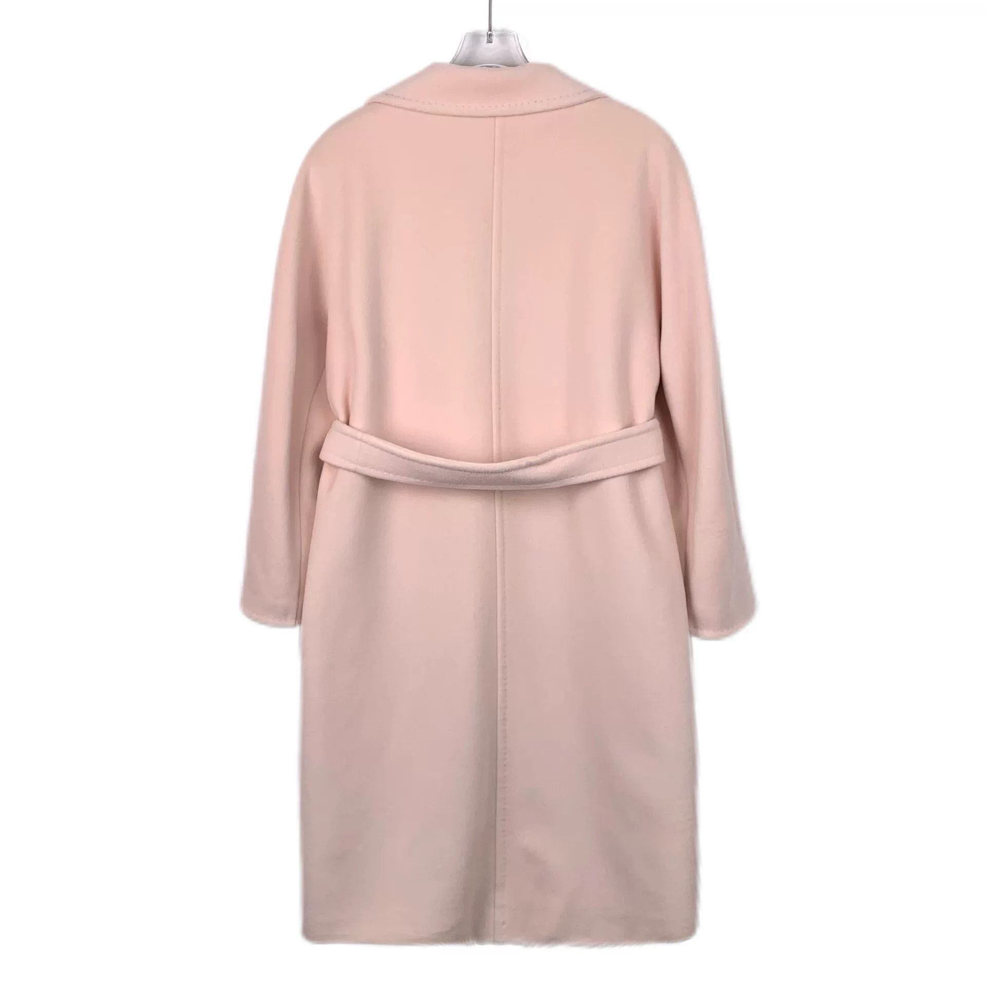 Max Mara Maxmara Pink Double-Breasted Wool Coat Size US XXS / EU 40 - 2 Thumbnail