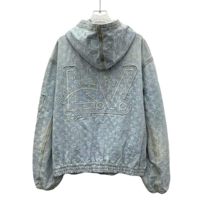 Louis Vuitton Louis Vuitton x NBA Denim Hooded Jacket Size US XL / EU 56 / 4 - 2 Thumbnail