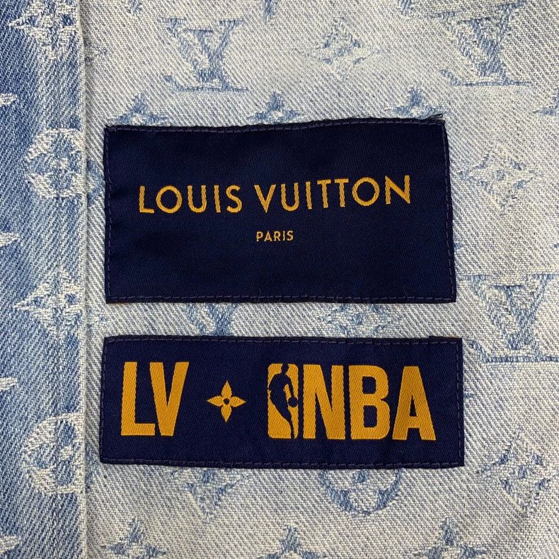 Louis Vuitton Louis Vuitton x NBA Denim Hooded Jacket Size US XL / EU 56 / 4 - 5 Thumbnail