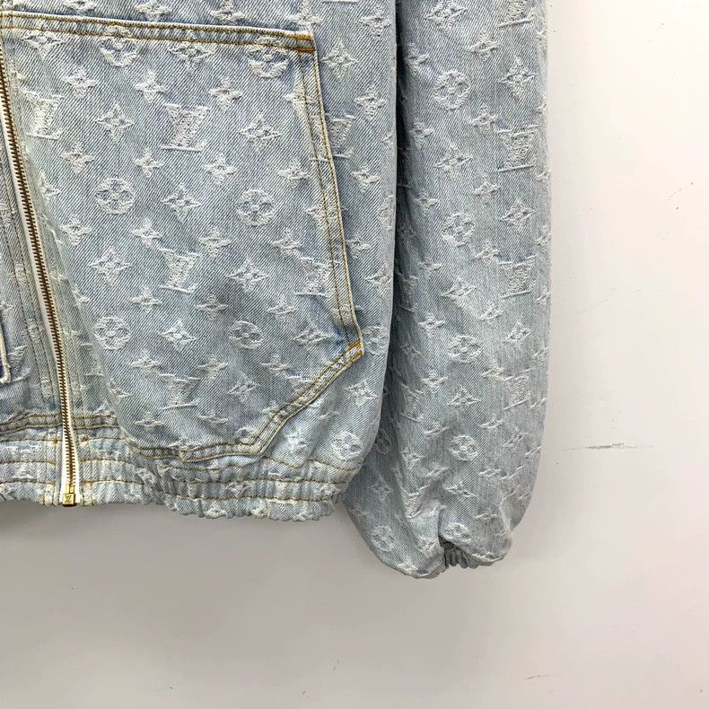 Louis Vuitton Louis Vuitton x NBA Denim Hooded Jacket Size US XL / EU 56 / 4 - 4 Thumbnail