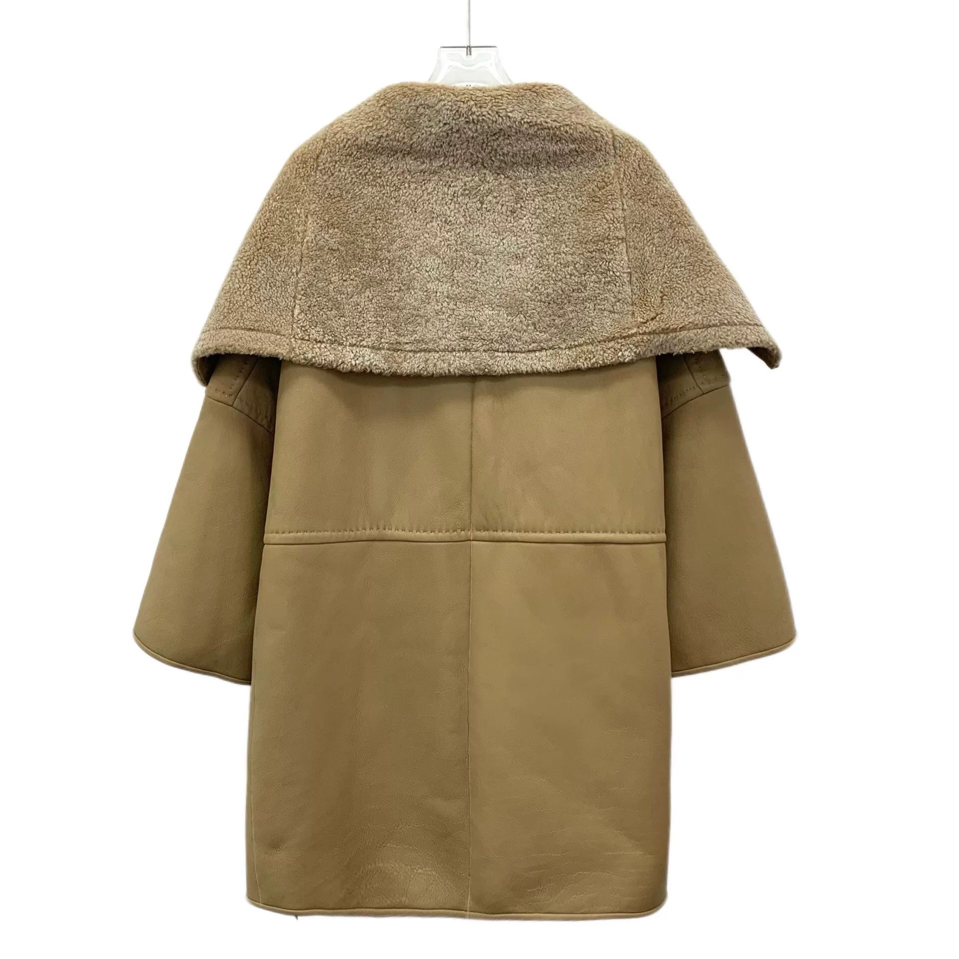 Max Mara brown leather hooded long coat Size US S / EU 44-46 / 1 - 2 Thumbnail