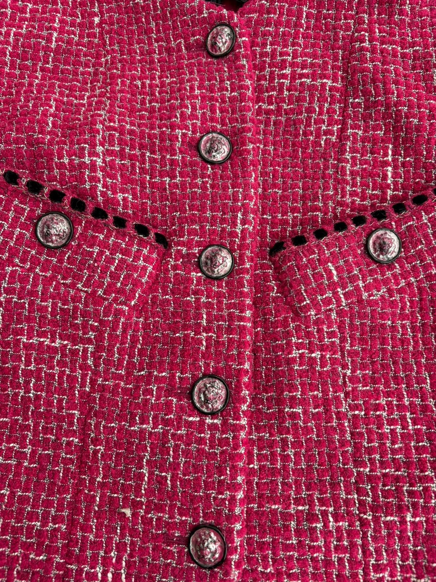 Chanel Chanel 22B Berry Velvet Spliced Vest Size US XS / EU 42 / 0 - 3 Thumbnail