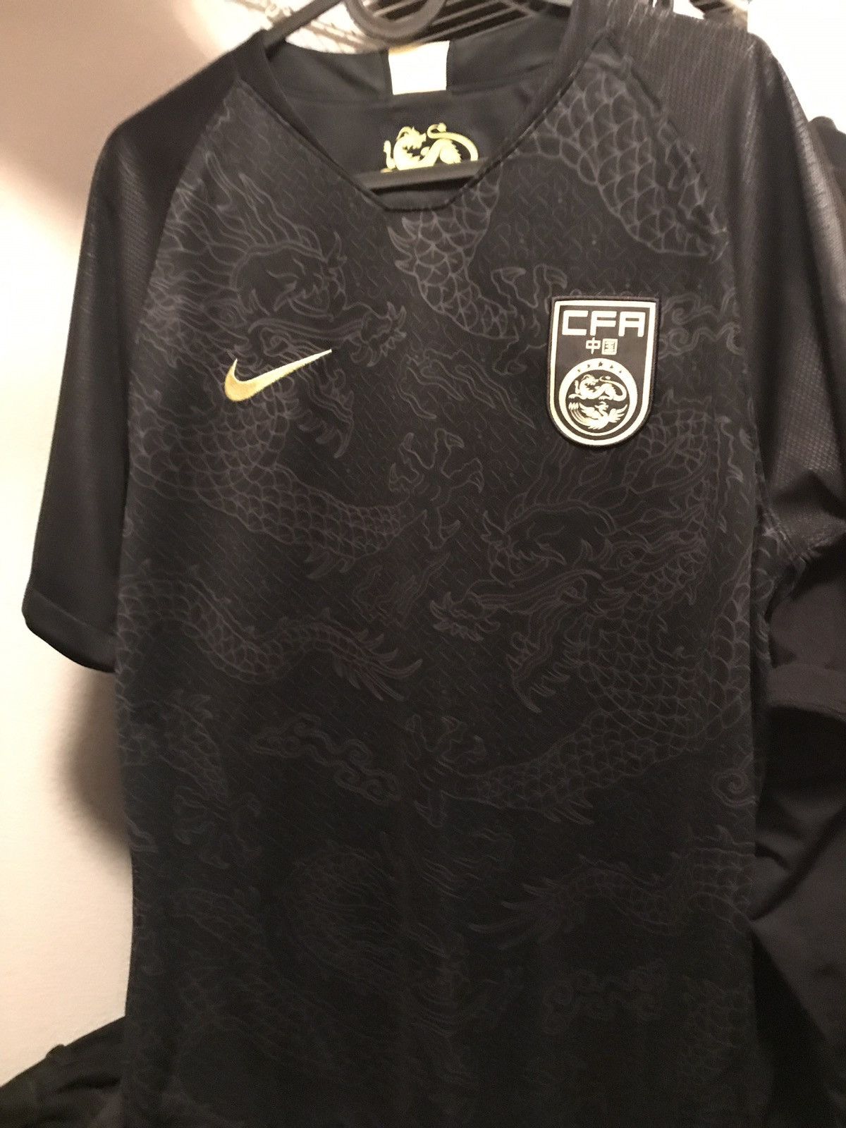 China Soccer Jersey Black Dragon Size M