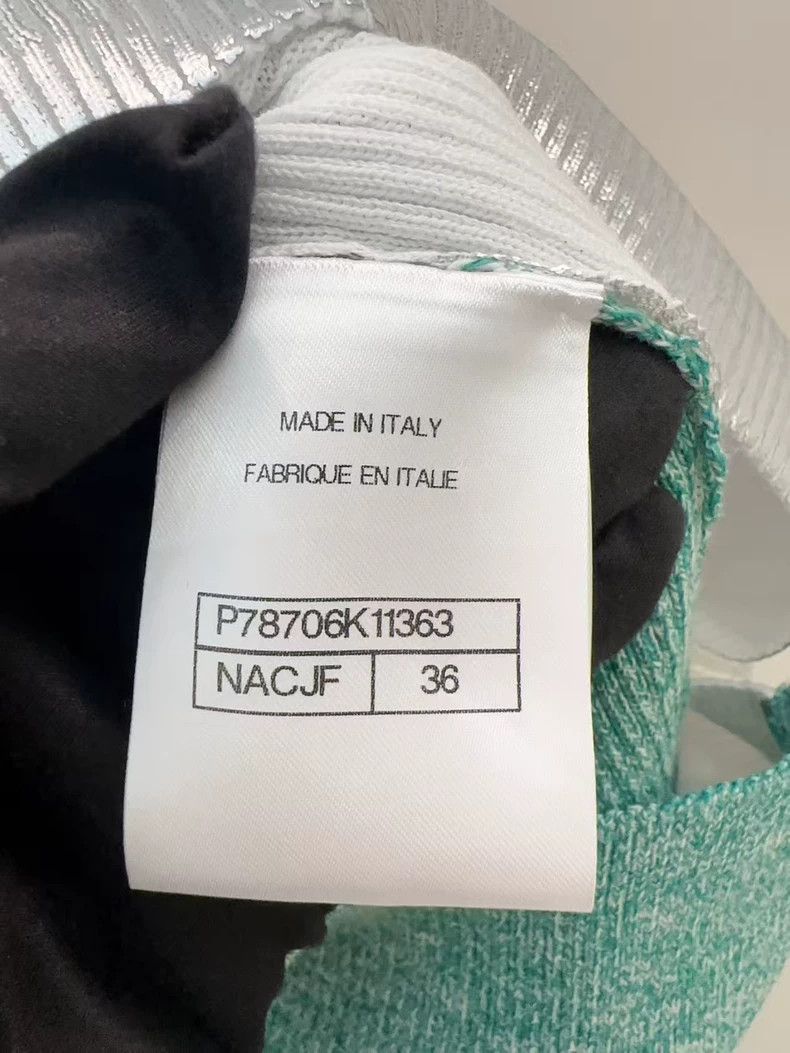 Chanel Chanel 25C Silver Green Knit Top Size M / US 6-8 / IT 42-44 - 4 Thumbnail