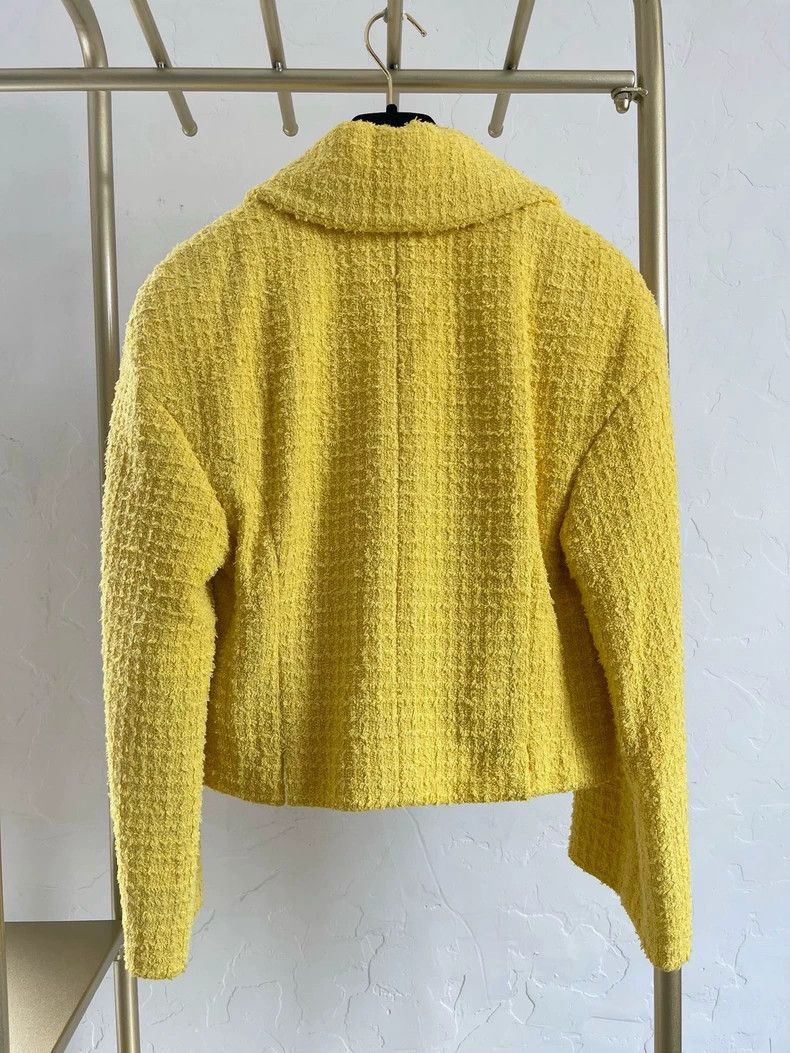 Chanel Chanel 2022 Yellow Woven Jacket FR38 Size US M / EU 48-50 / 2 - 2 Thumbnail