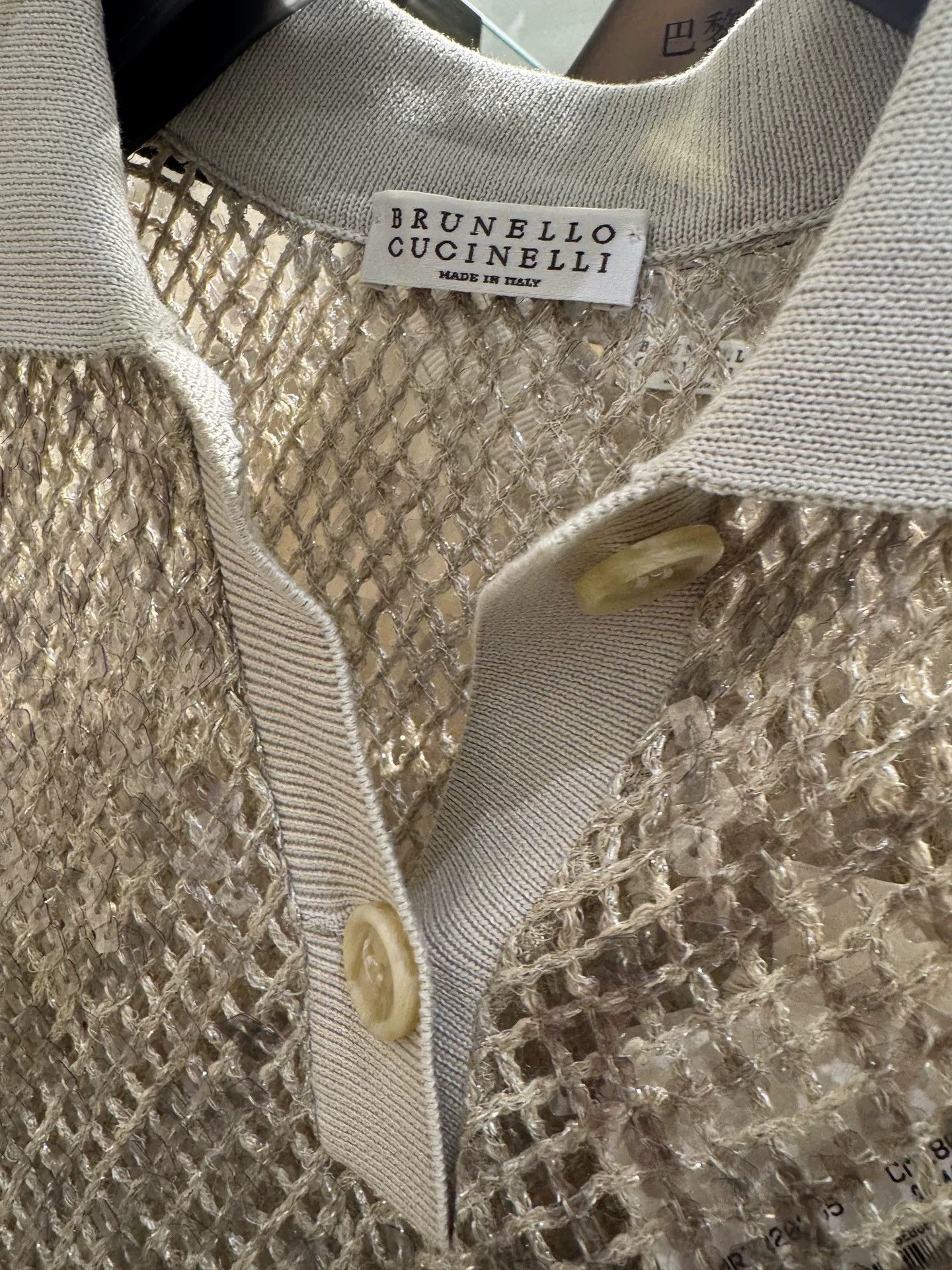 Brunello Cucinelli Brunello Cucinelli Knit Polo Top Size US L / EU 52-54 / 3 - 2 Thumbnail