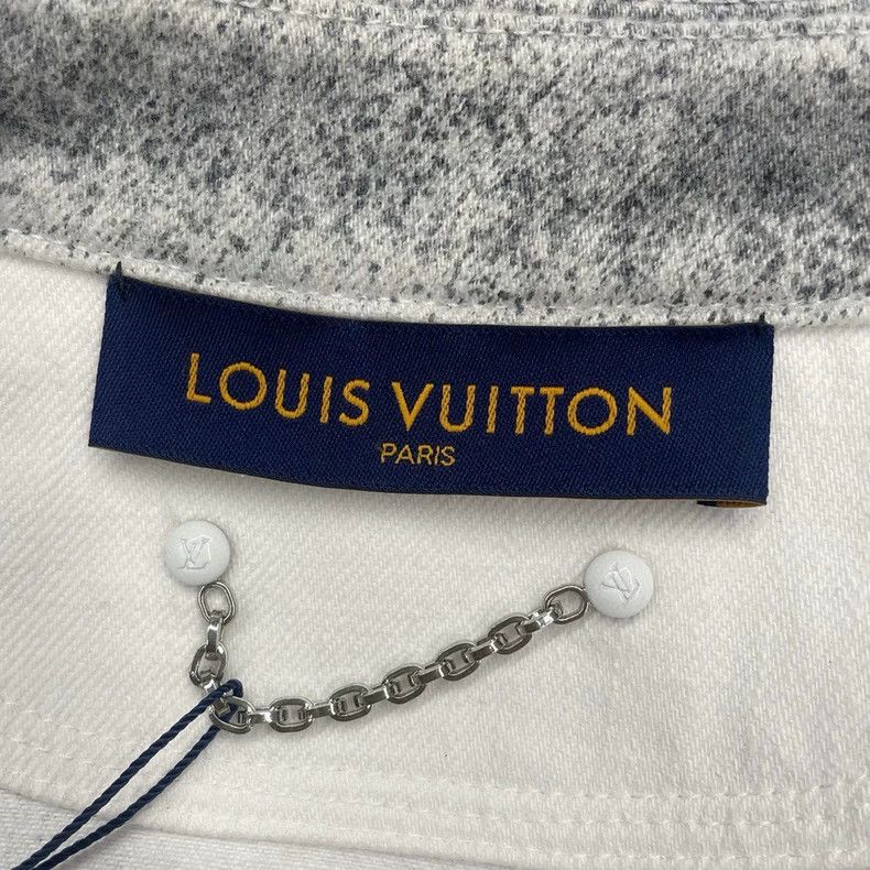 Louis Vuitton LV Gray White Star Print Denim Jacket Size US L / EU 52-54 / 3 - 6 Thumbnail