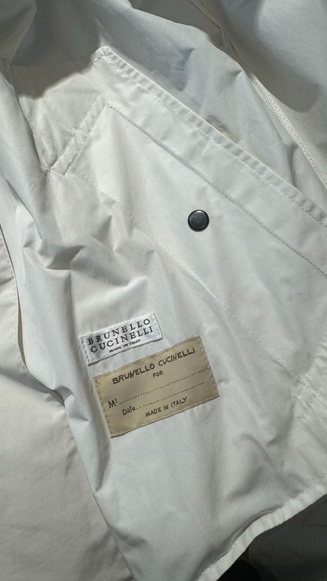 Brunello Cucinelli Brunello Cucinelli White Long Trench Coat Size US M / EU 48-50 / 2 - 4 Thumbnail