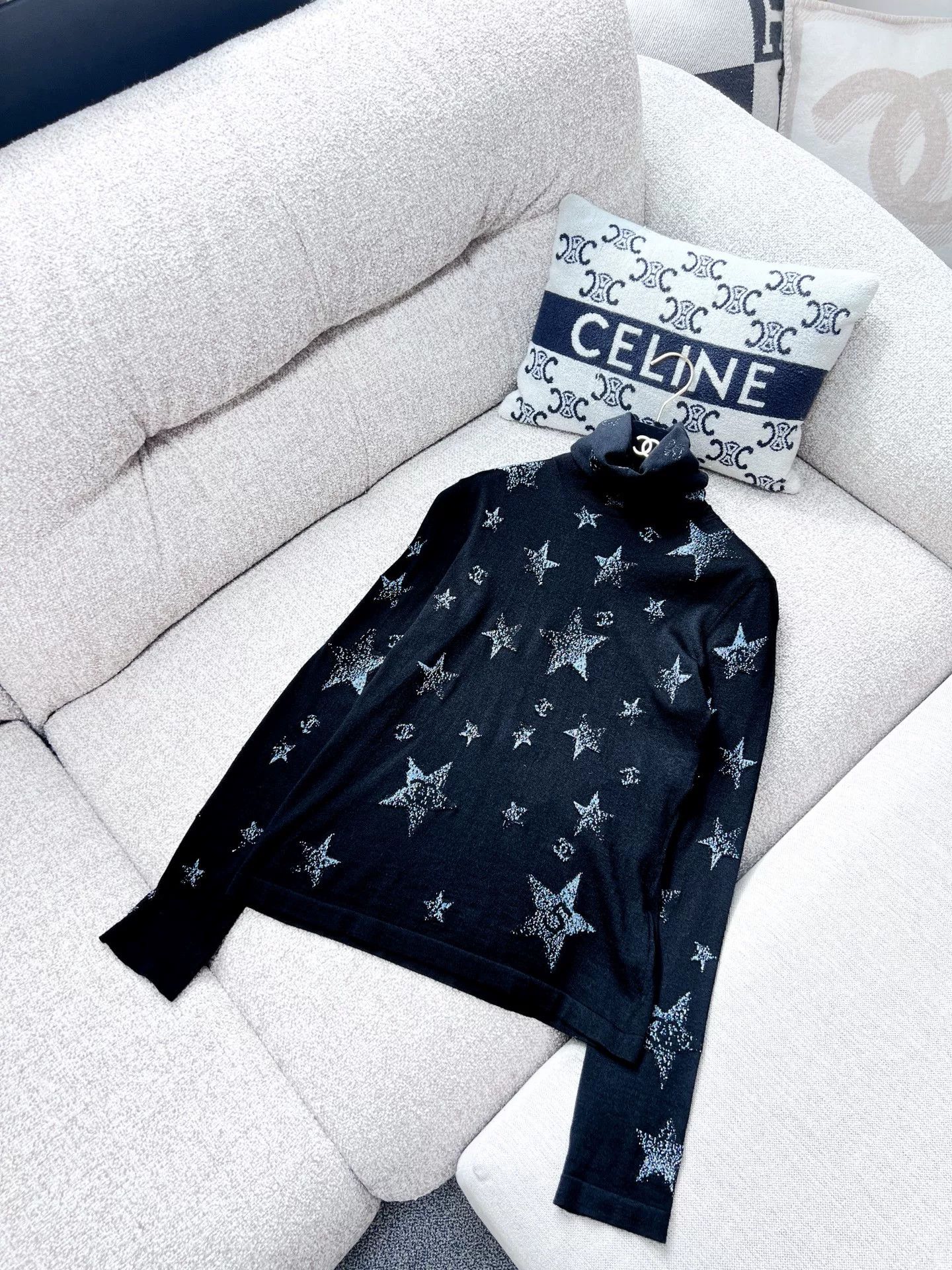 Chanel Chanel Coco Neige Star Embroidered Knit Top Size US S / EU 44-46 / 1 - 2 Thumbnail