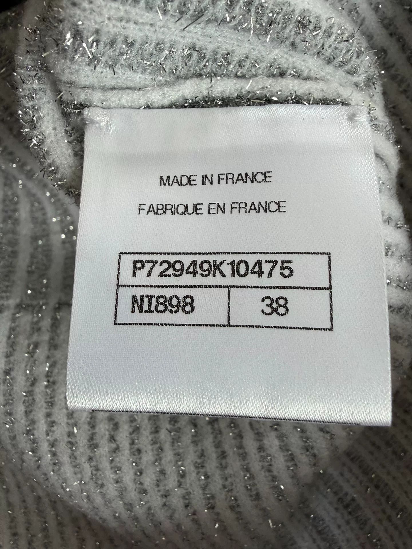 Chanel Chanel 22A Silver Knit Cardigan Coat Size US S / EU 44-46 / 1 - 5 Thumbnail
