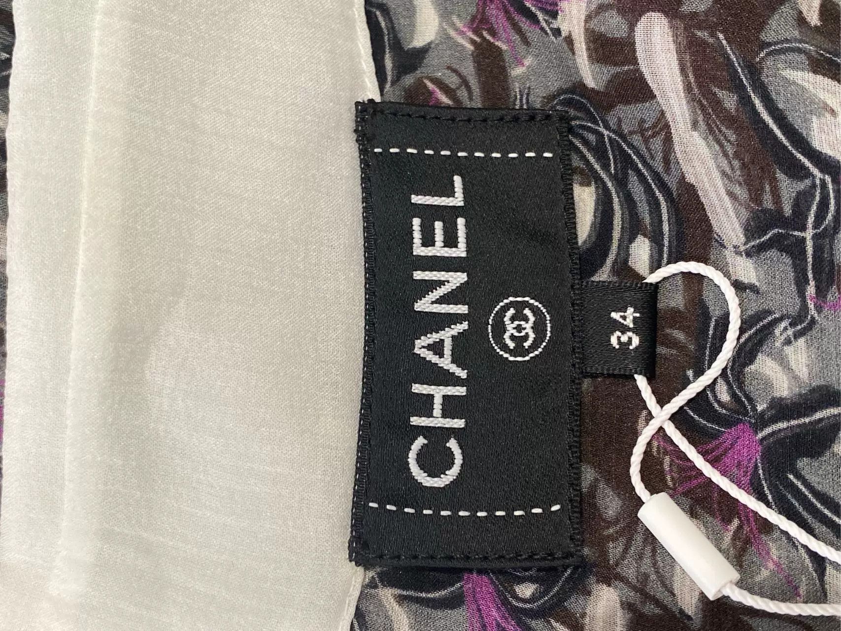 Chanel Chanel 2023 Green Silk Print Shirt Size US XS / EU 42 / 0 - 3 Thumbnail
