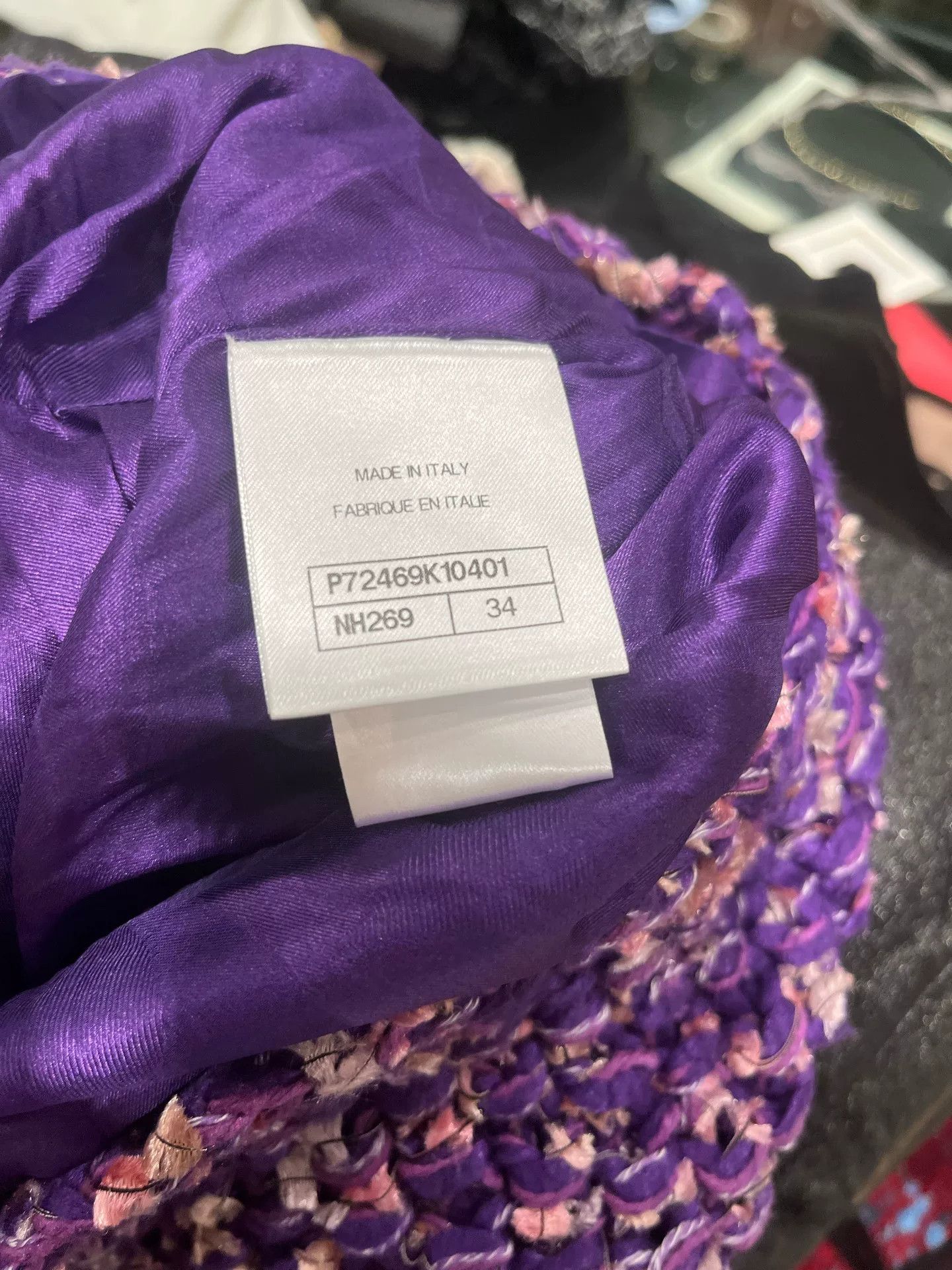 Chanel Chanel 22P Purple Woven Jacket FR34 Size US XS / EU 42 / 0 - 4 Thumbnail