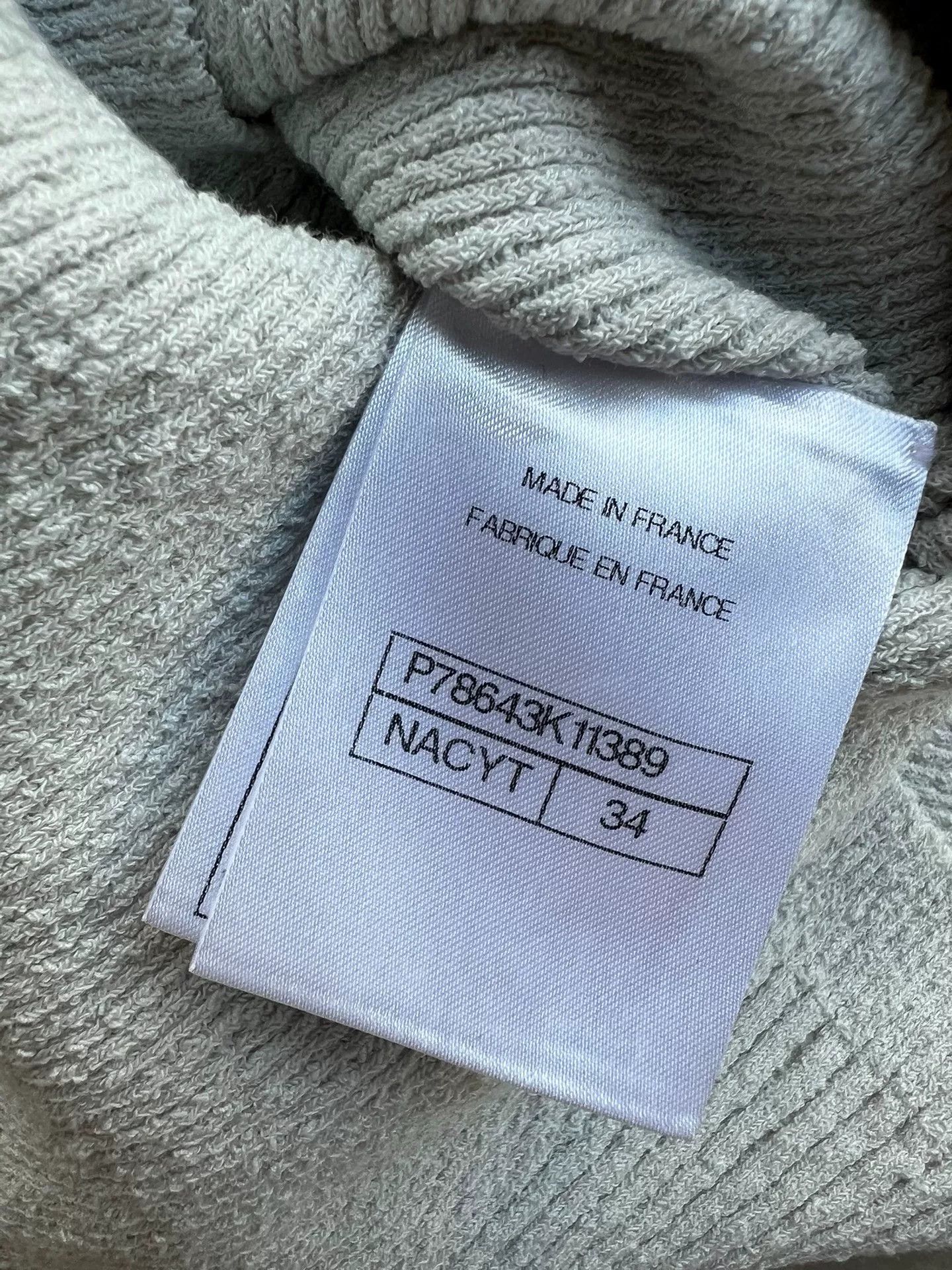Chanel Chanel 25C Silver Lace-Up T-Shirt Size US XS / EU 42 / 0 - 5 Thumbnail