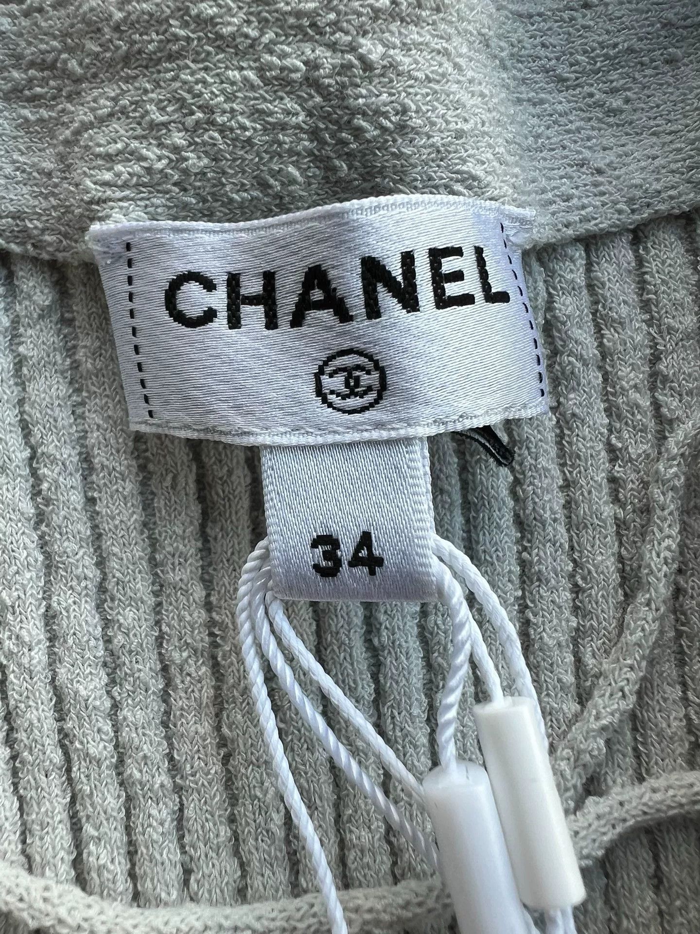 Chanel Chanel 25C Silver Lace-Up T-Shirt Size US XS / EU 42 / 0 - 4 Thumbnail