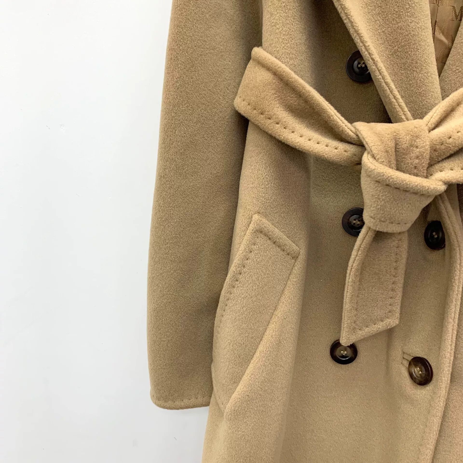 Max Mara maxmara beige wool double-breasted coat Size US XXS / EU 40 - 4 Thumbnail