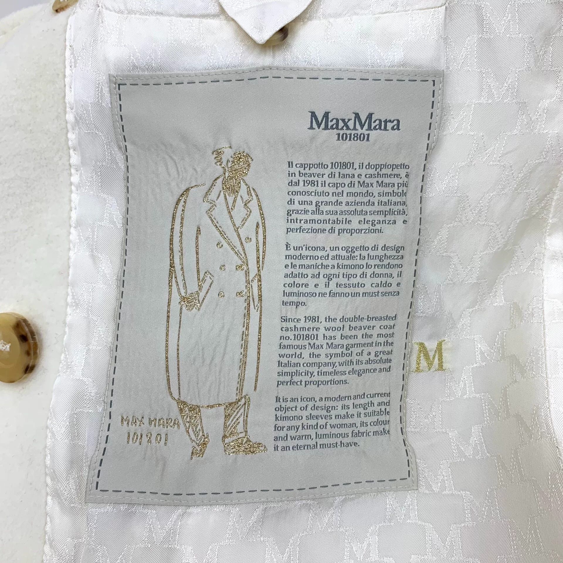 Max Mara maxmara white wool belted coat 101801 Size US XS / EU 42 / 0 - 8 Thumbnail
