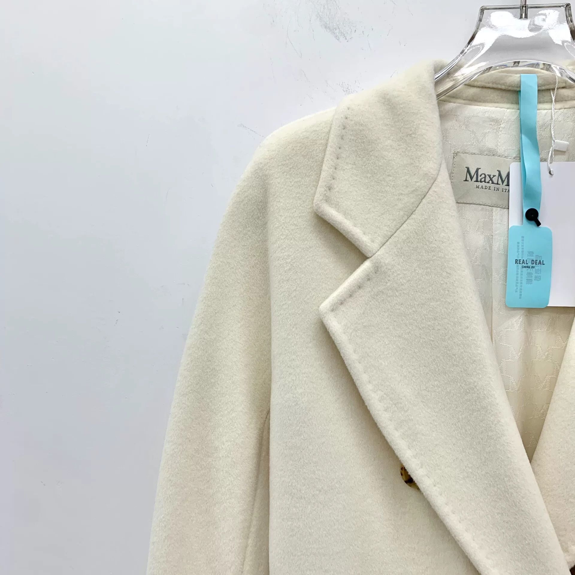 Max Mara maxmara white wool belted coat 101801 Size US XS / EU 42 / 0 - 3 Thumbnail