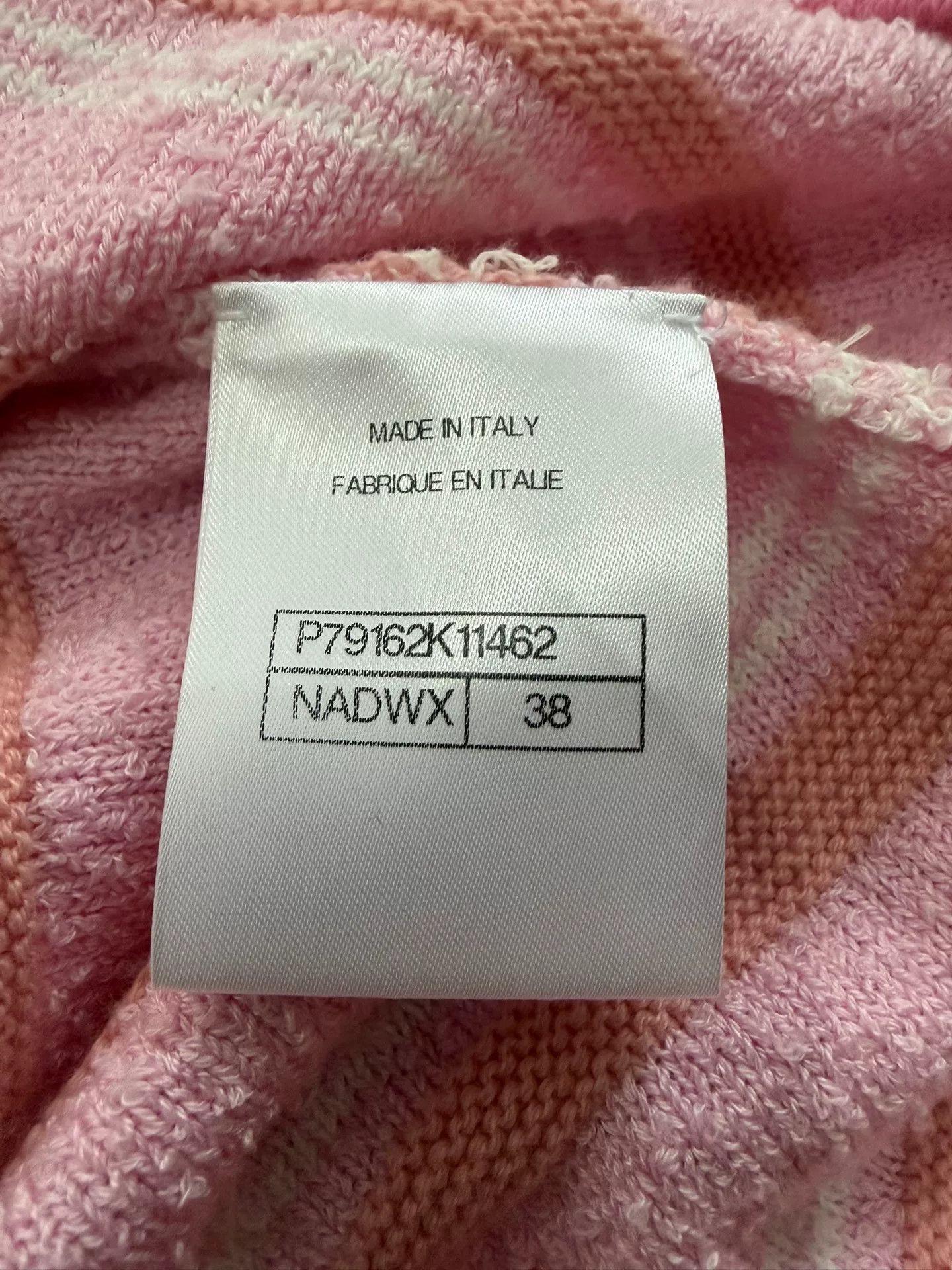 Chanel Chanel Pink Striped Towel Fabric Tank Size US S / EU 44-46 / 1 - 5 Thumbnail