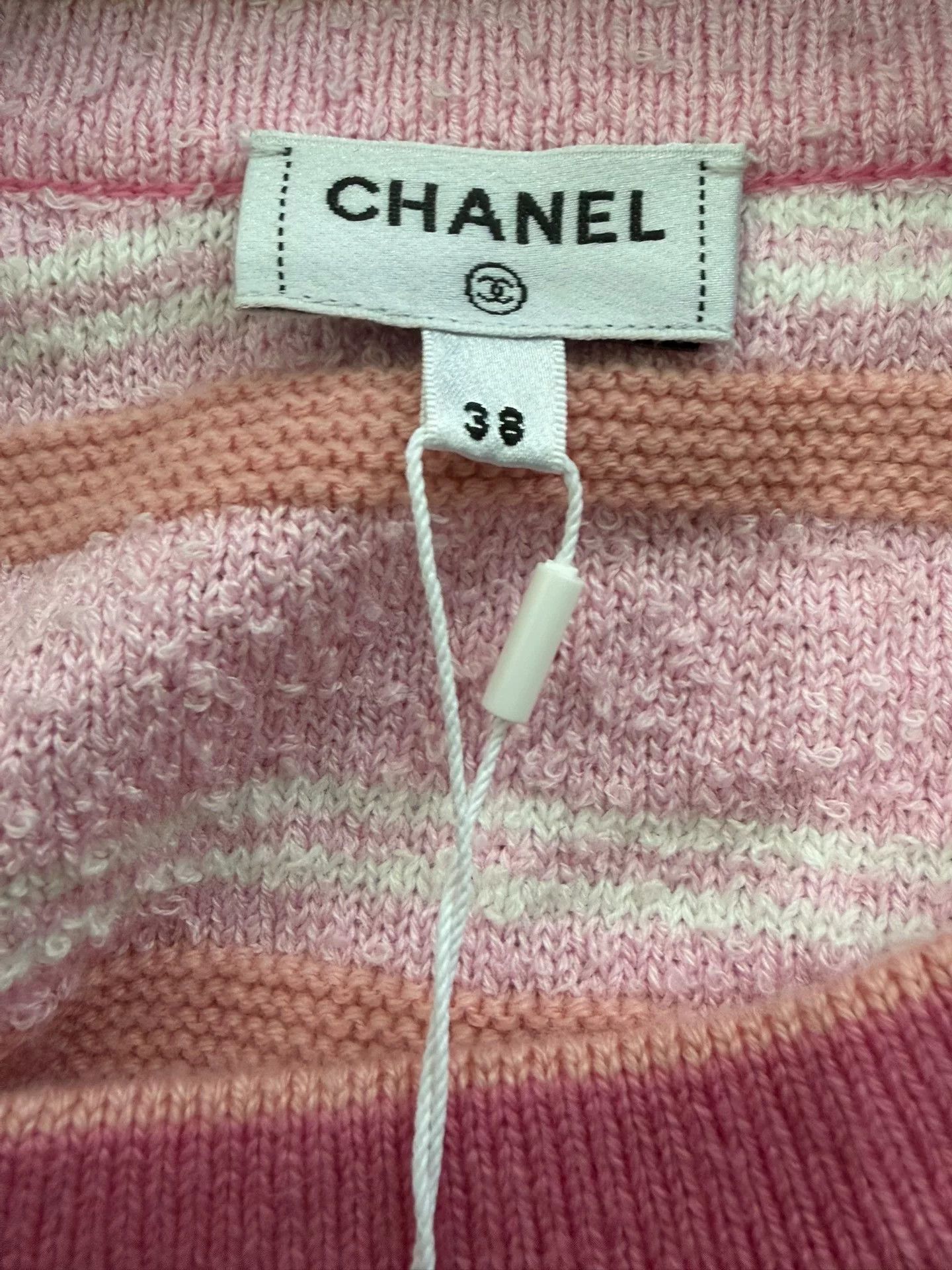 Chanel Chanel Pink Striped Towel Fabric Tank Size US S / EU 44-46 / 1 - 4 Thumbnail