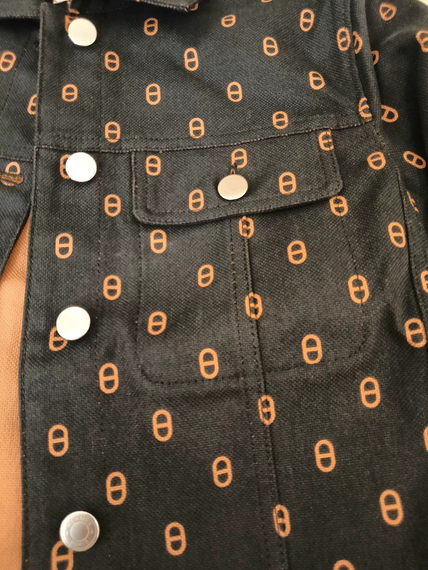 Hermes Hermes Cotton Print Denim Jacket Size US M / EU 48-50 / 2 - 3 Thumbnail