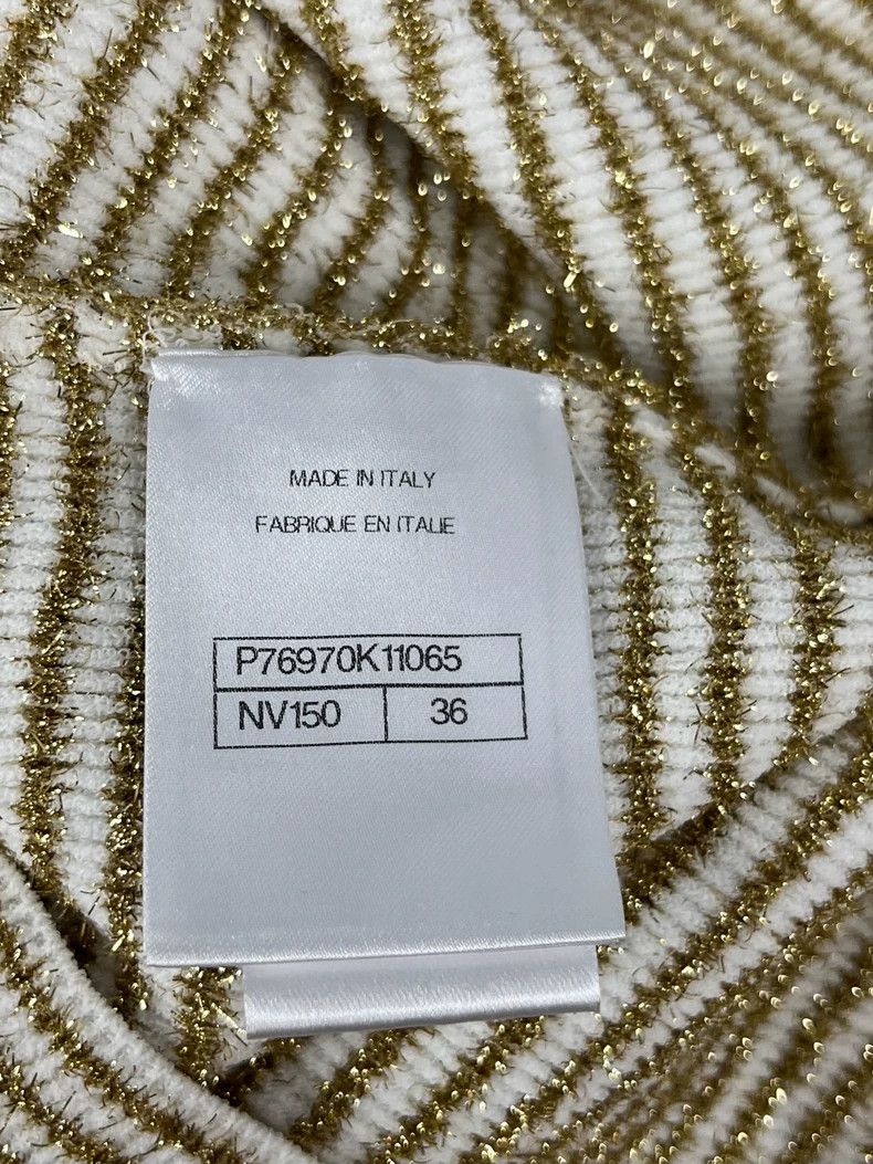 Chanel Chanel Gold Sequin Stripe Cardigan Size US M / EU 48-50 / 2 - 5 Thumbnail