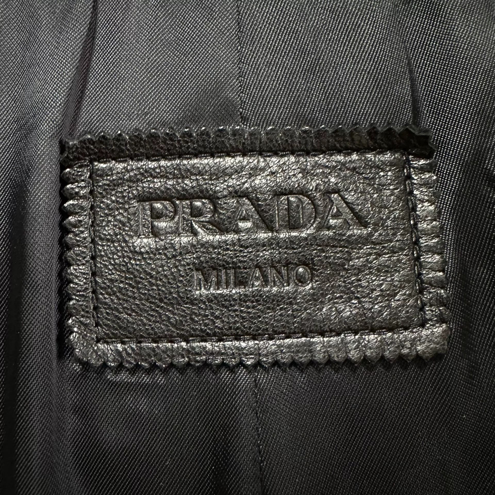 Prada Prada Goatskin Leather Bomber Jacket Size US L / EU 52-54 / 3 - 5 Thumbnail