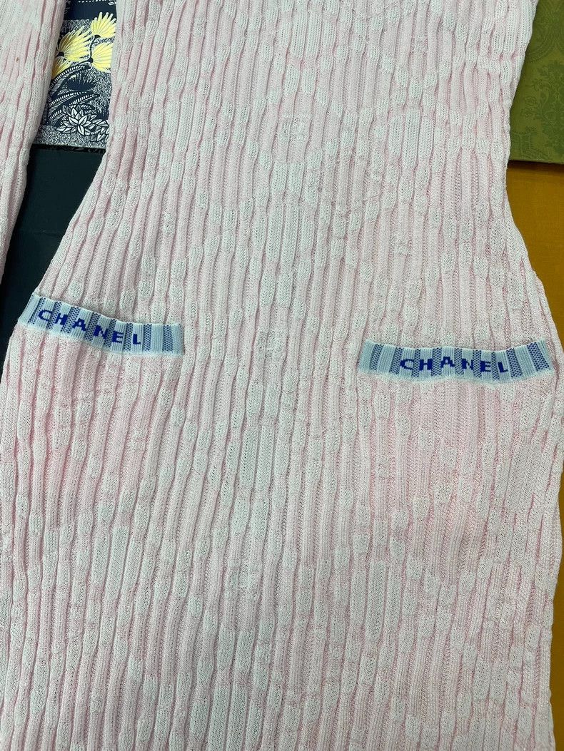 Chanel 24S Pink Knit Dress