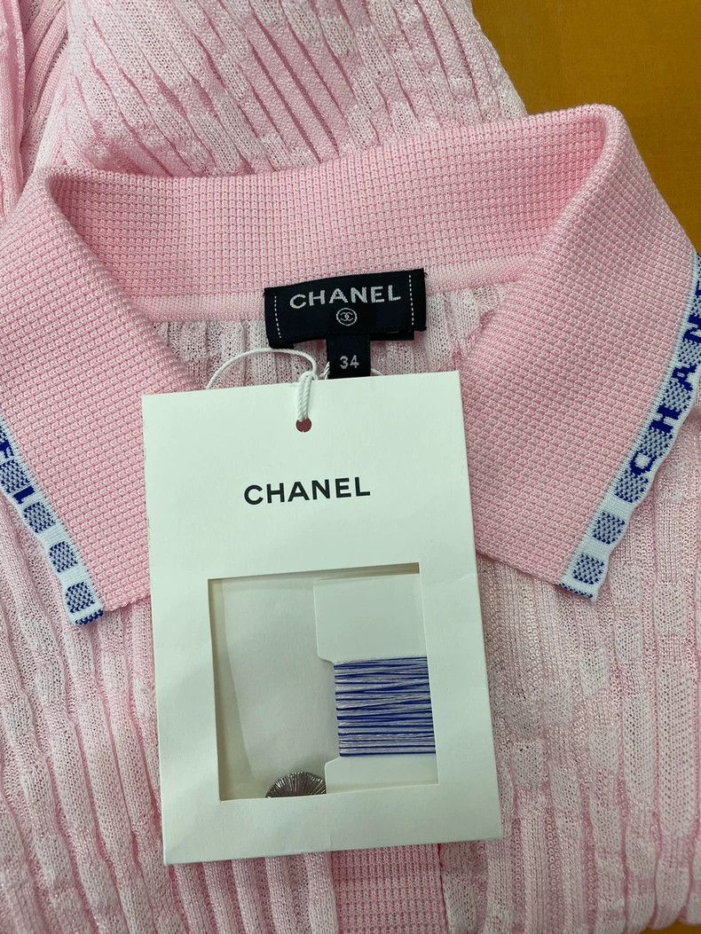 Chanel 24S Pink Knit Dress