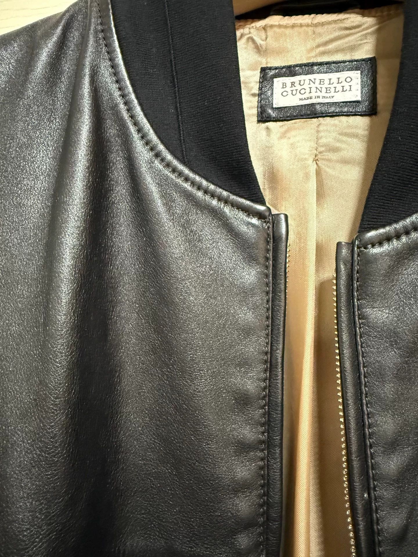 Brunello Cucinelli Brunello Cucinelli Napa Leather Jacket Size US M / EU 48-50 / 2 - 2 Thumbnail